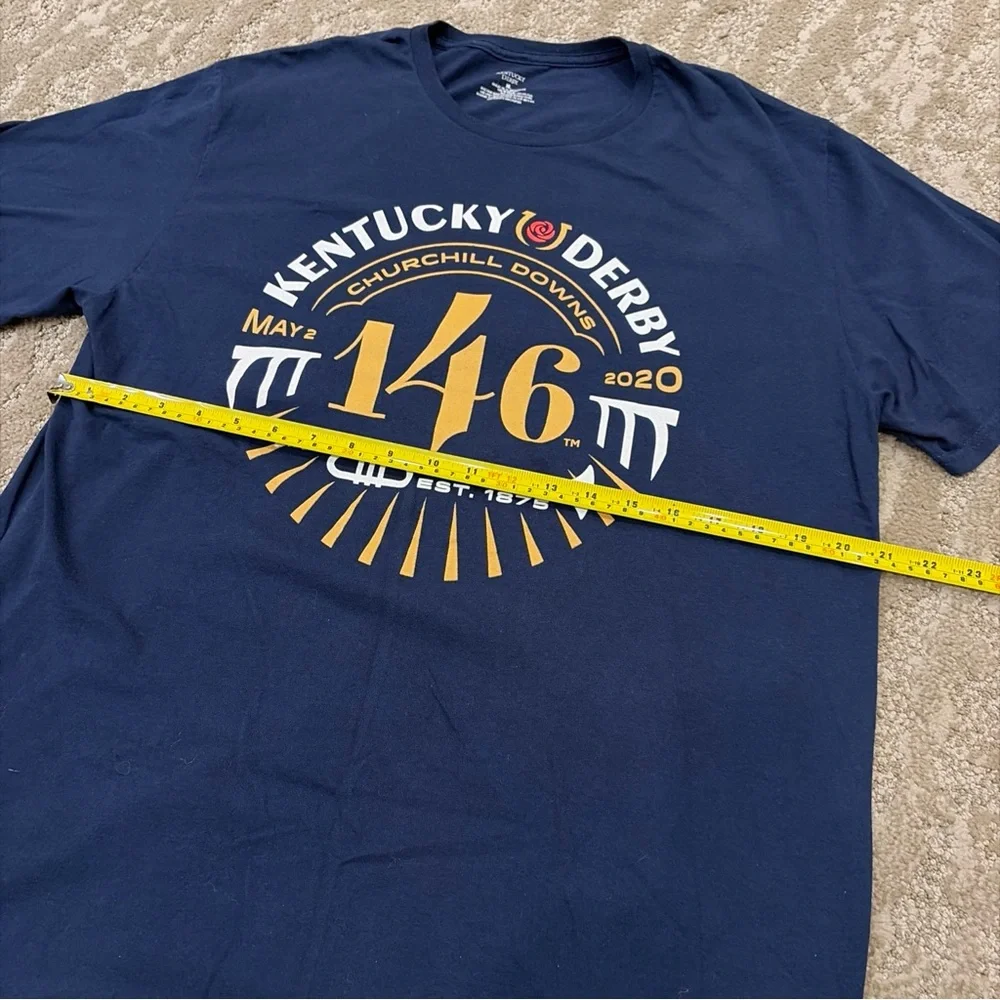 Kentucky Derby Navy XL Crew Neck Short Sleeve T-Shirt - Picture 4 of 9
